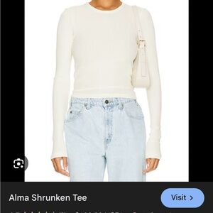 AGOLDE TOP NWT ALMA SHRUNKEN TEE
